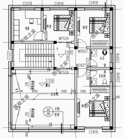 農(nóng)村二層羅馬柱別墅外形圖，讓你的別墅漂亮大氣，透露著氣質(zhì)
