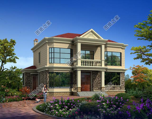 帶柴火房的農(nóng)村二層別墅，兩代人生活都舒適，過完年就能蓋