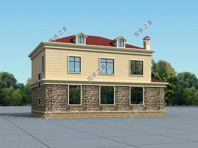 帶柴火房的農(nóng)村二層別墅，兩代人生活都舒適，過完年就能蓋