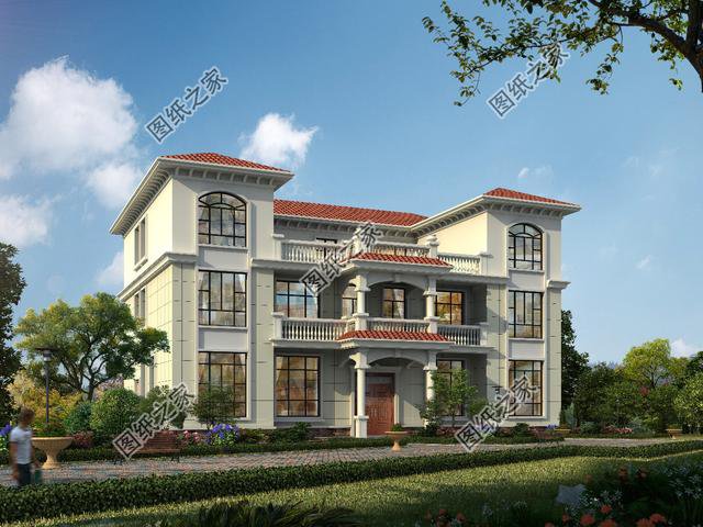 二層和二層半共堂屋雙拼別墅設(shè)計(jì)圖，建房子傳統(tǒng)習(xí)俗不能丟