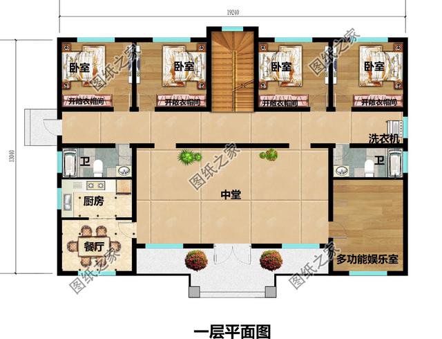 二層和二層半共堂屋雙拼別墅設(shè)計(jì)圖，建房子傳統(tǒng)習(xí)俗不能丟