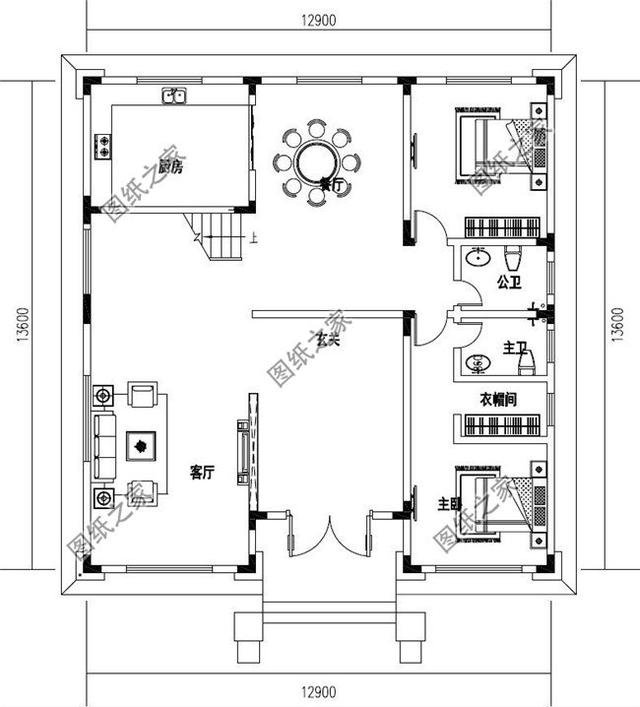 三層半（四層）新型農(nóng)村小樓房，回家建一棟，看著就氣派