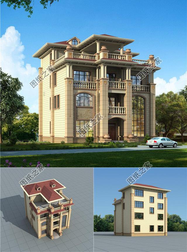 三層半（四層）新型農(nóng)村小樓房，回家建一棟，看著就氣派