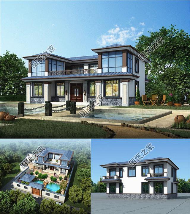 農(nóng)村帶小院子花園別墅效果圖，不用請(qǐng)?jiān)O(shè)計(jì)師，施工隊(duì)照著就能建