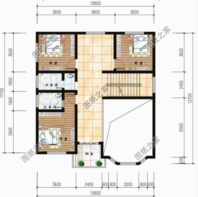 120平自建房設(shè)計圖紙，農(nóng)村自建房推薦，喜歡就收藏吧