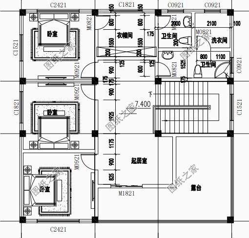 農(nóng)村自建房圖片三層，造型簡單，布局緊湊，施工難度也不高
