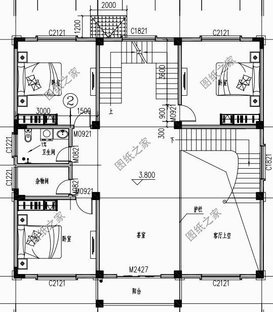 農(nóng)村自建房圖片三層，造型簡單，布局緊湊，施工難度也不高