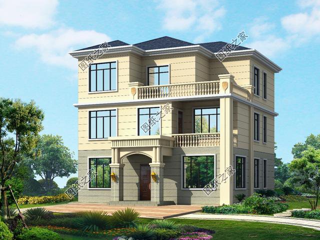 農(nóng)村自建房圖片三層，造型簡單，布局緊湊，施工難度也不高