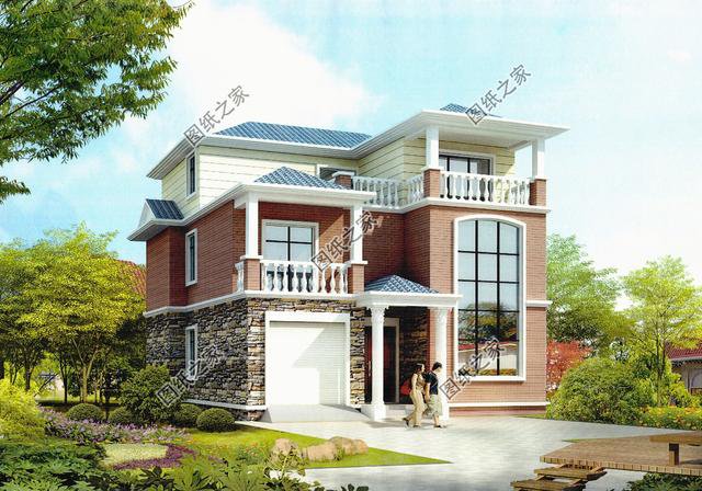 農(nóng)村自建房圖片三層，造型簡單，布局緊湊，施工難度也不高