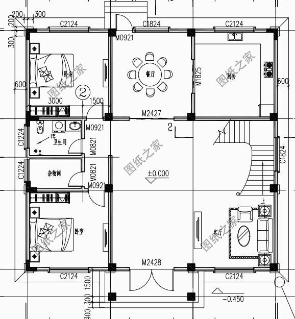 農(nóng)村自建房圖片三層，造型簡單，布局緊湊，施工難度也不高