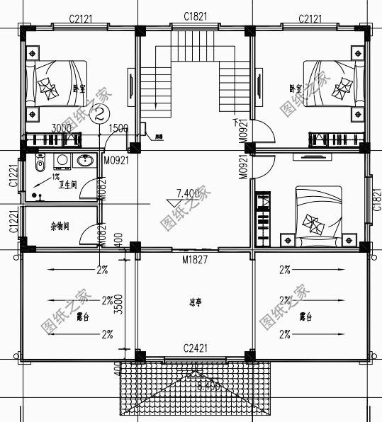農(nóng)村自建房圖片三層，造型簡單，布局緊湊，施工難度也不高
