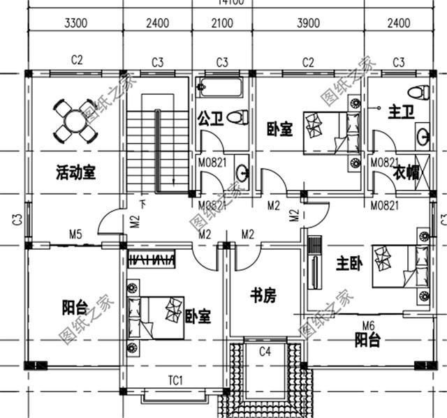 農(nóng)村4間2層別墅設(shè)計圖，簡單大氣又實用，老人小孩都喜歡