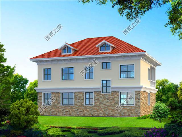 農(nóng)村4間2層別墅設(shè)計圖，簡單大氣又實用，老人小孩都喜歡