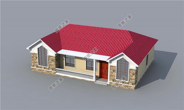 農(nóng)村1層5間平房圖片，一家五口住著也足夠，趕快收藏圖紙