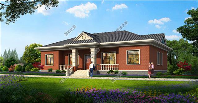 農(nóng)村1層5間平房圖片，一家五口住著也足夠，趕快收藏圖紙