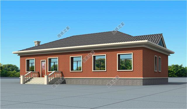 農(nóng)村1層5間平房圖片，一家五口住著也足夠，趕快收藏圖紙