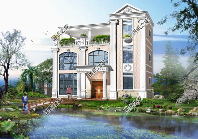 三層別墅住宅農(nóng)村，外觀和戶型上完美搭配，真的還不錯(cuò)