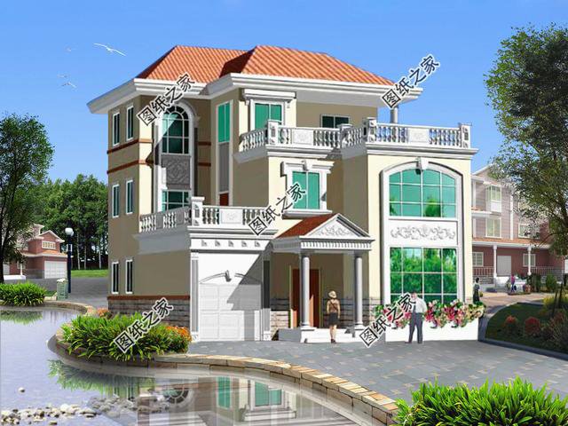 三層別墅住宅農(nóng)村，外觀和戶型上完美搭配，真的還不錯(cuò)