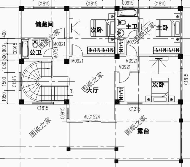 三層別墅住宅農(nóng)村，外觀和戶型上完美搭配，真的還不錯(cuò)