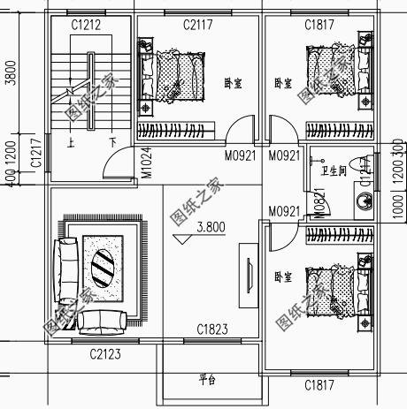 三層別墅住宅農(nóng)村，外觀和戶型上完美搭配，真的還不錯(cuò)