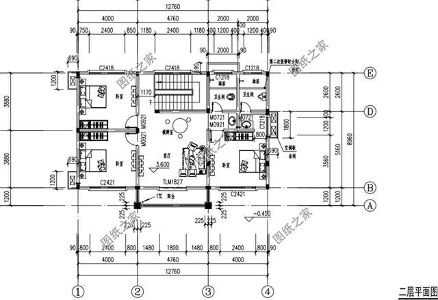 占地100平米農(nóng)村二層樓設計圖，簡單大氣的戶型，布局沒得挑