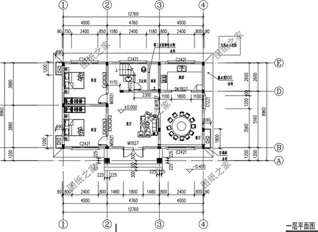 占地100平米農(nóng)村二層樓設計圖，簡單大氣的戶型，布局沒得挑