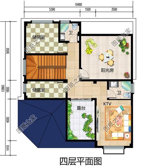 有陽(yáng)臺(tái)四層樓房設(shè)計(jì)圖，建一棟在村里倍有面，你值得擁有