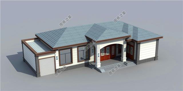 一層自建房帶車庫設計圖，自己住給父母都可以，實惠又好看