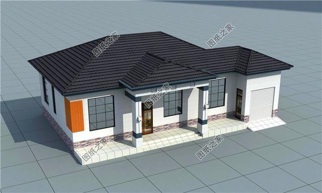 一層自建房帶車庫設計圖，自己住給父母都可以，實惠又好看