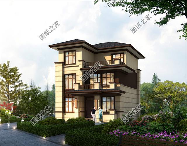 2024年農(nóng)村現(xiàn)代別墅設(shè)計圖，一層到三層全部現(xiàn)代風，蓋好全村人都羨慕了