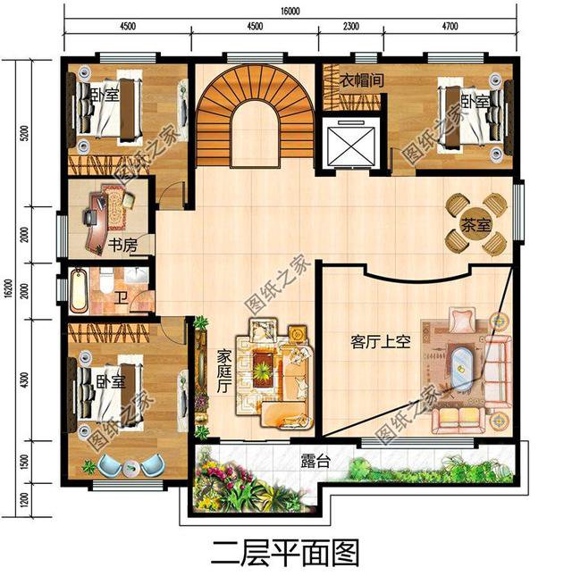 16米三開間三層別墅設(shè)計圖，多窗多陽臺設(shè)計，難得的好戶型