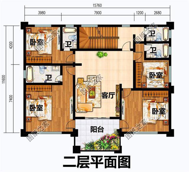 16米三開間三層別墅設(shè)計圖，多窗多陽臺設(shè)計，難得的好戶型