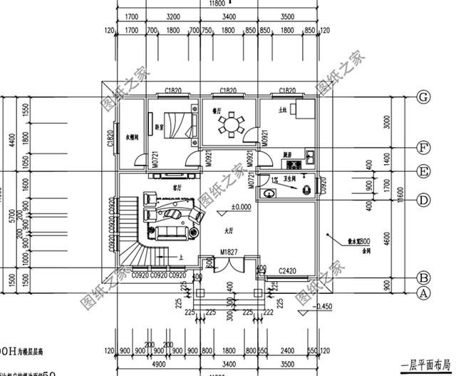 12x12米農(nóng)村建房平面圖，戶(hù)型方正，住在里面那是非常的享受