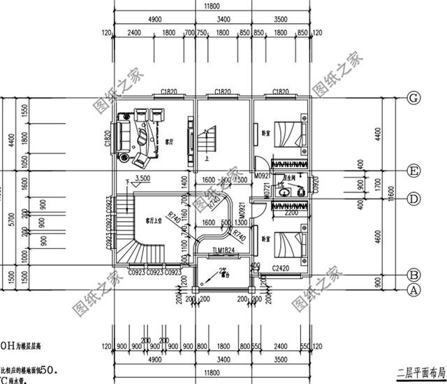 12x12米農(nóng)村建房平面圖，戶(hù)型方正，住在里面那是非常的享受