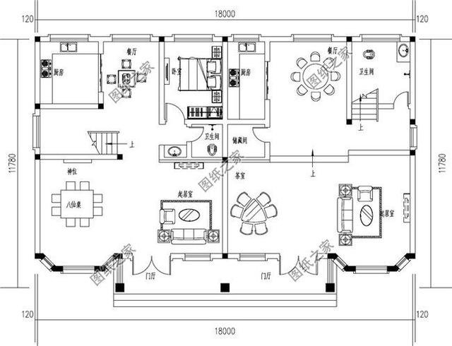 漂亮的農(nóng)村自建雙拼別墅效果圖，外觀大氣，兄弟更和睦
