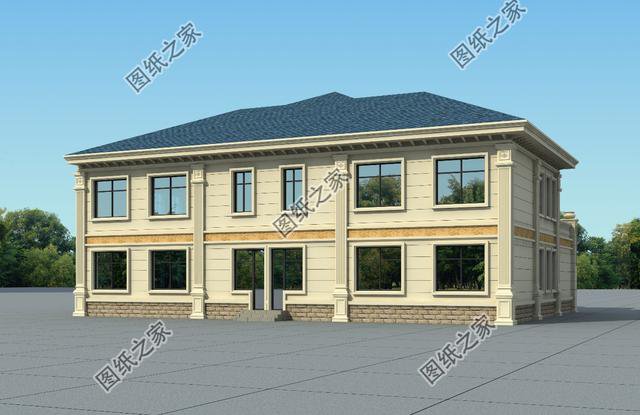 農(nóng)村兩戶連體二層別墅，省錢又省力，兩家人齊聚一堂