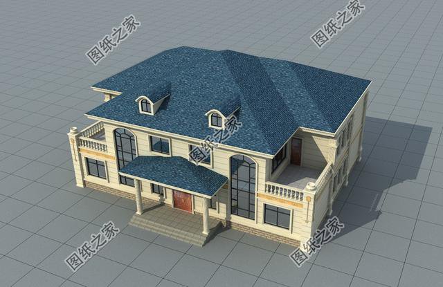 農(nóng)村兩戶連體二層別墅，省錢又省力，兩家人齊聚一堂