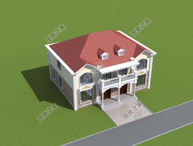 現(xiàn)代簡(jiǎn)約二層雙拼別墅，時(shí)尚美觀，兄弟攜手奔小康