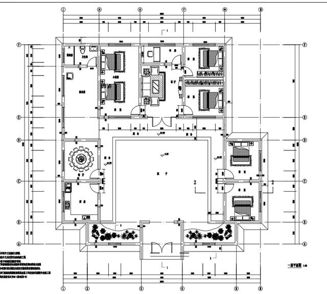一層三合院平房設計圖及戶型圖，一磚一瓦皆是精品