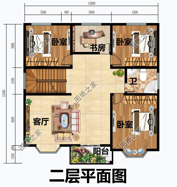 農(nóng)村二層半別墅設(shè)計(jì)圖