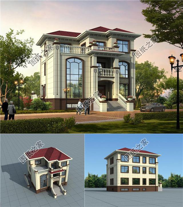 農(nóng)村歐式三間三層別墅，施工簡單性價比高，適合農(nóng)村建的才是最好的