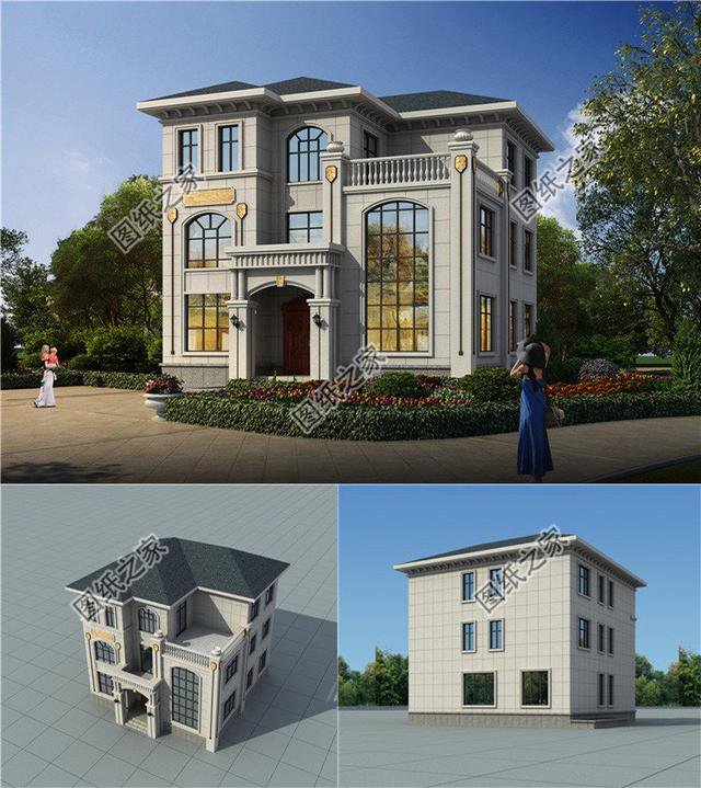 7款大戶型二層半三層別墅圖，回老家建一棟，驚艷全村人