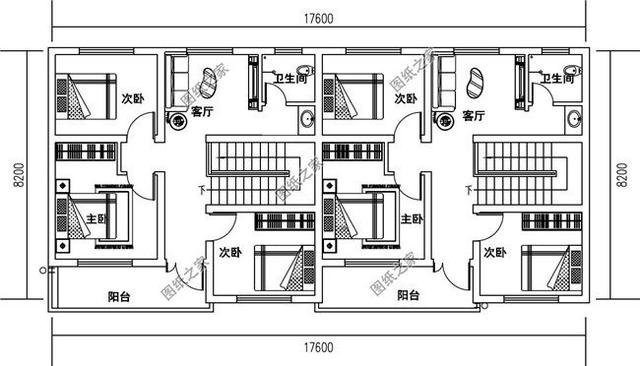 中式雙拼別墅設計，兄弟合建，日子越過越紅火