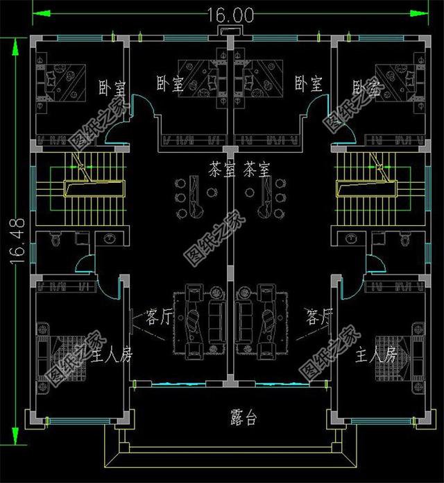 中式雙拼別墅設計，兄弟合建，日子越過越紅火
