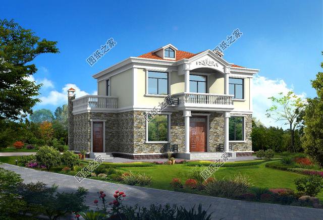 農(nóng)村最好看兩層樓圖，精美實(shí)用，南北方都能建