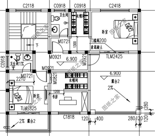 一百一十平方米的自建房設計圖，戶型特別接地氣，你猜蓋好多少