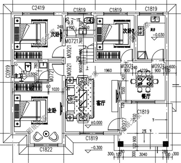 一百一十平方米的自建房設計圖，戶型特別接地氣，你猜蓋好多少