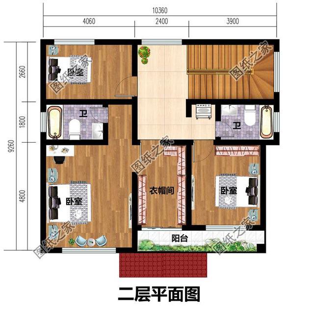 農(nóng)村90平米兩層小別墅戶型圖，簡單溫馨，最適合咱農(nóng)村建