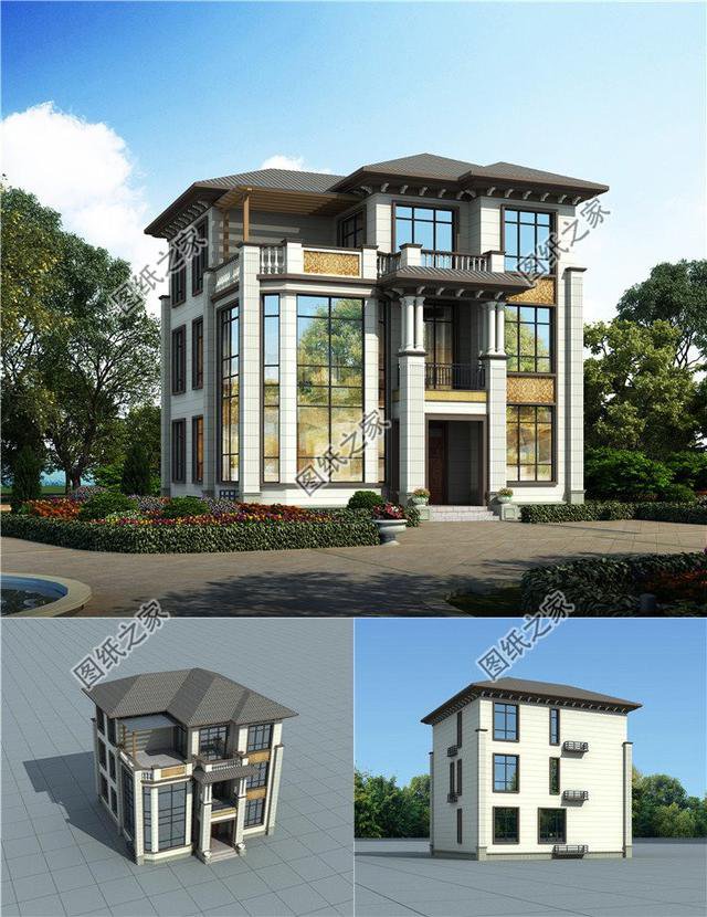 農(nóng)村三層樓房設(shè)計(jì)圖，簡(jiǎn)單大氣，沒有讓你失望吧