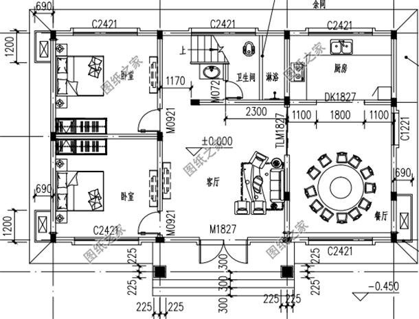 100平方二層小洋樓，3套最新出爐戶型圖，今年建房不愁沒款式
